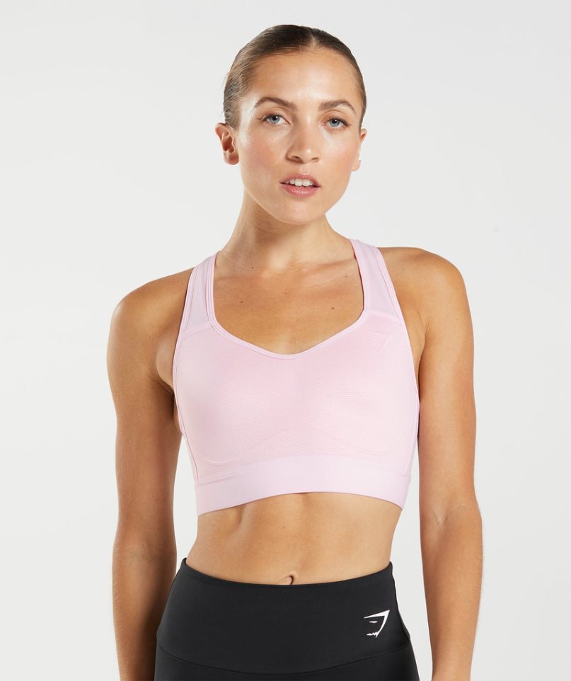 Staniki Sportowe Gymshark Lekkie High Support Damskie Różowe | PL 146XBY